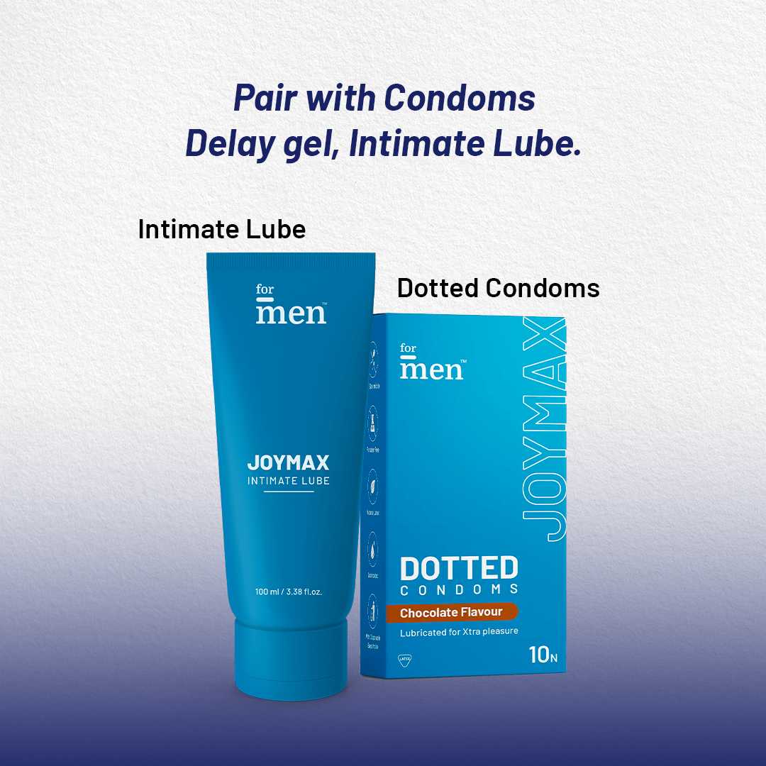 JoyMax Intimate Lube Gel and Dotted Condoms Combo