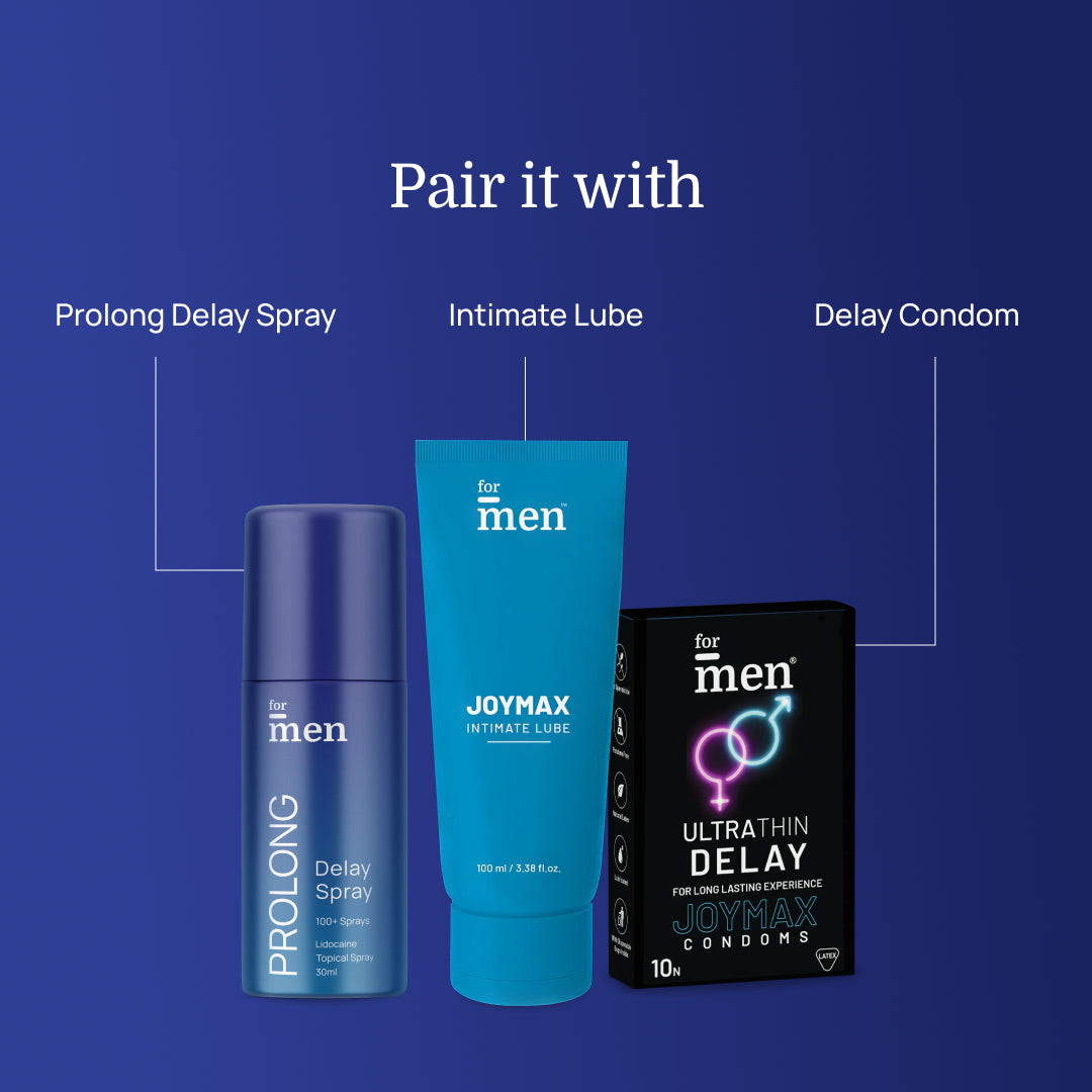Pair Tadalafil with Prolong Delay Spray, Intimate Lube, Delay Condom
