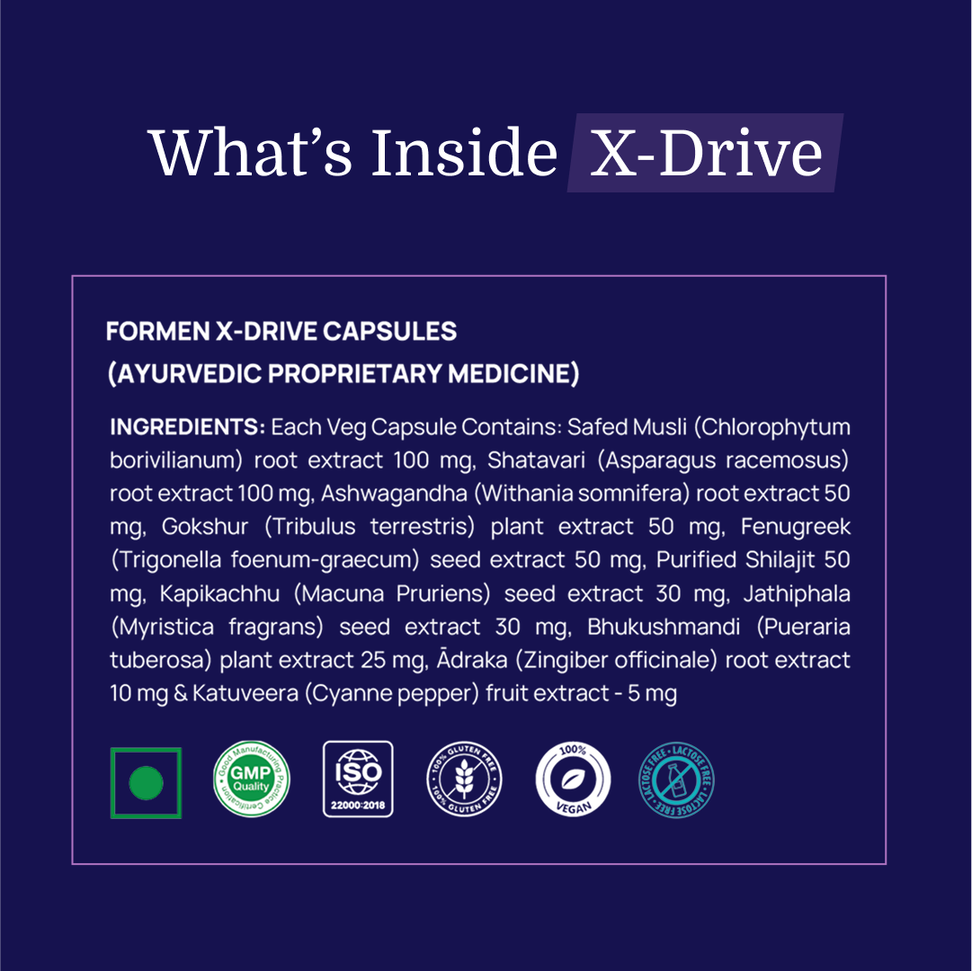 X-Drive - Safed Musli, Shilajit & Ashwagandha for Performance