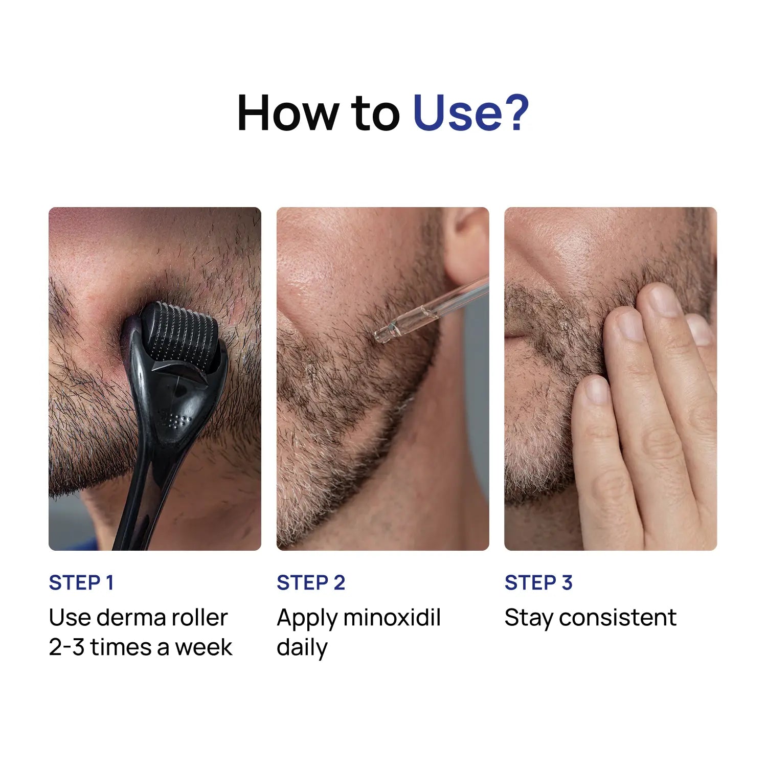 Beard Growth Super Kit <span>Minoxidil 5% + Derma Roller 0.5mm</span>