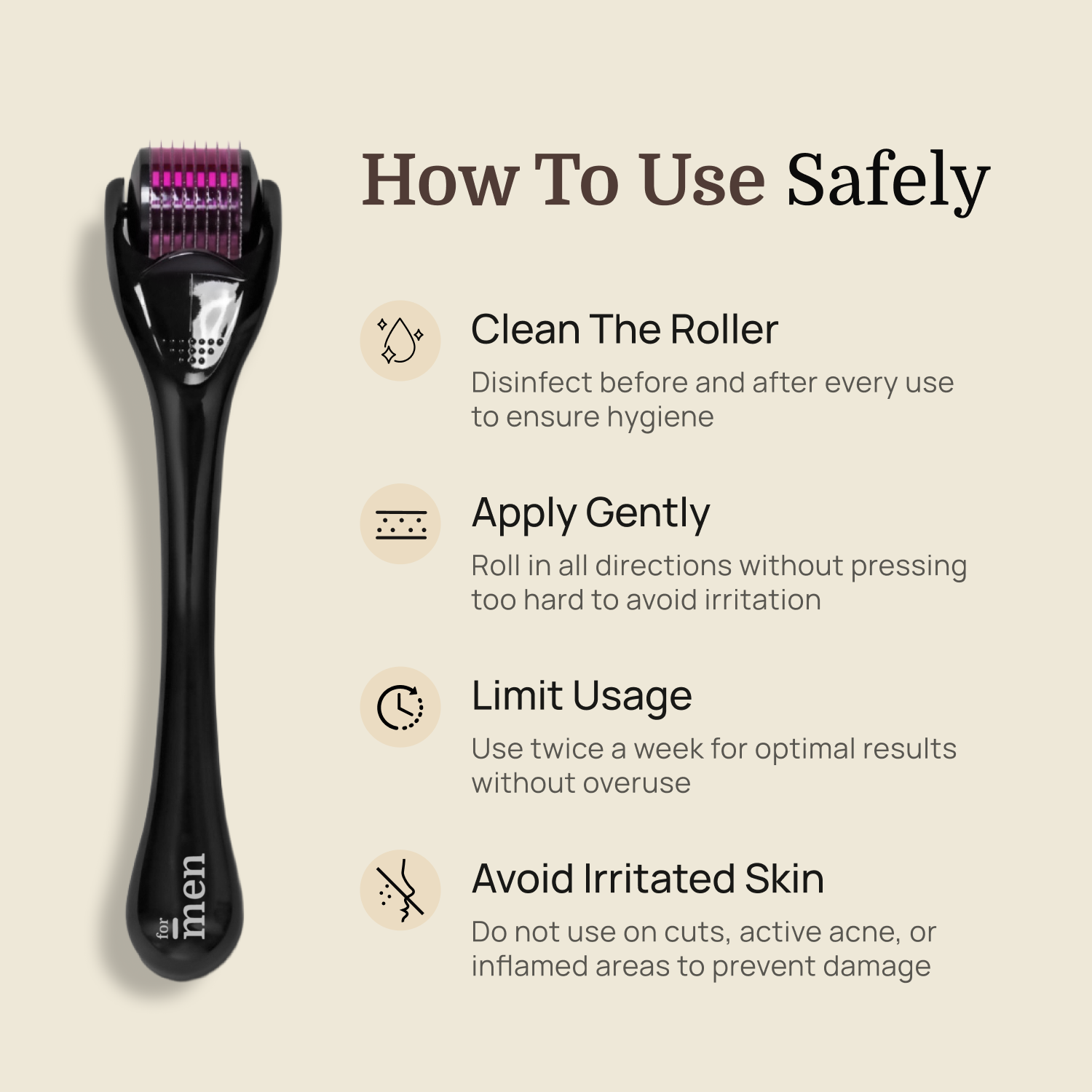 Derma Roller 0.5mm | 540 Stainless Steel Microneedles