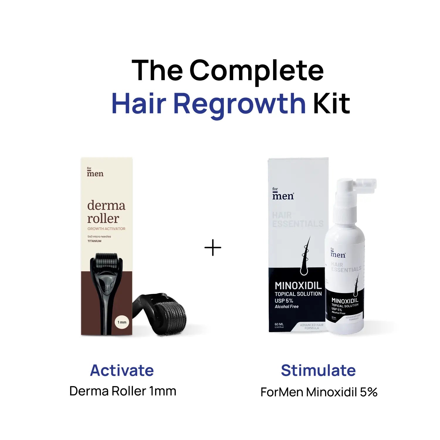 Hair Growth Super Kit <span>Minoxidil 5% + Derma Roller 1mm</span>