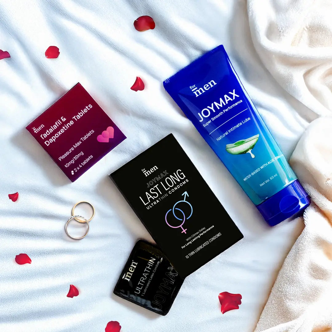 HoneyMoon Kit | Intimate Lube + Delay Condoms + Pleasure Max Tablets
