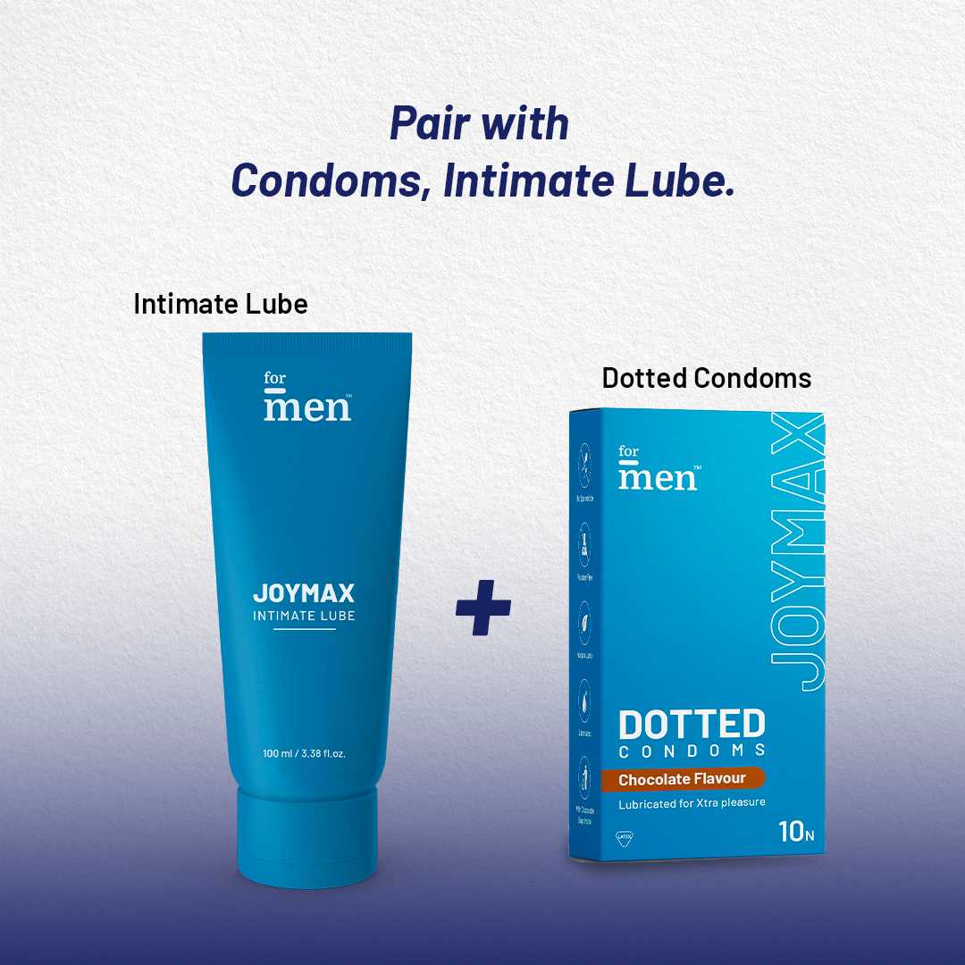 Joymax Intimate Lube and Joymax Dotted Condoms Combo