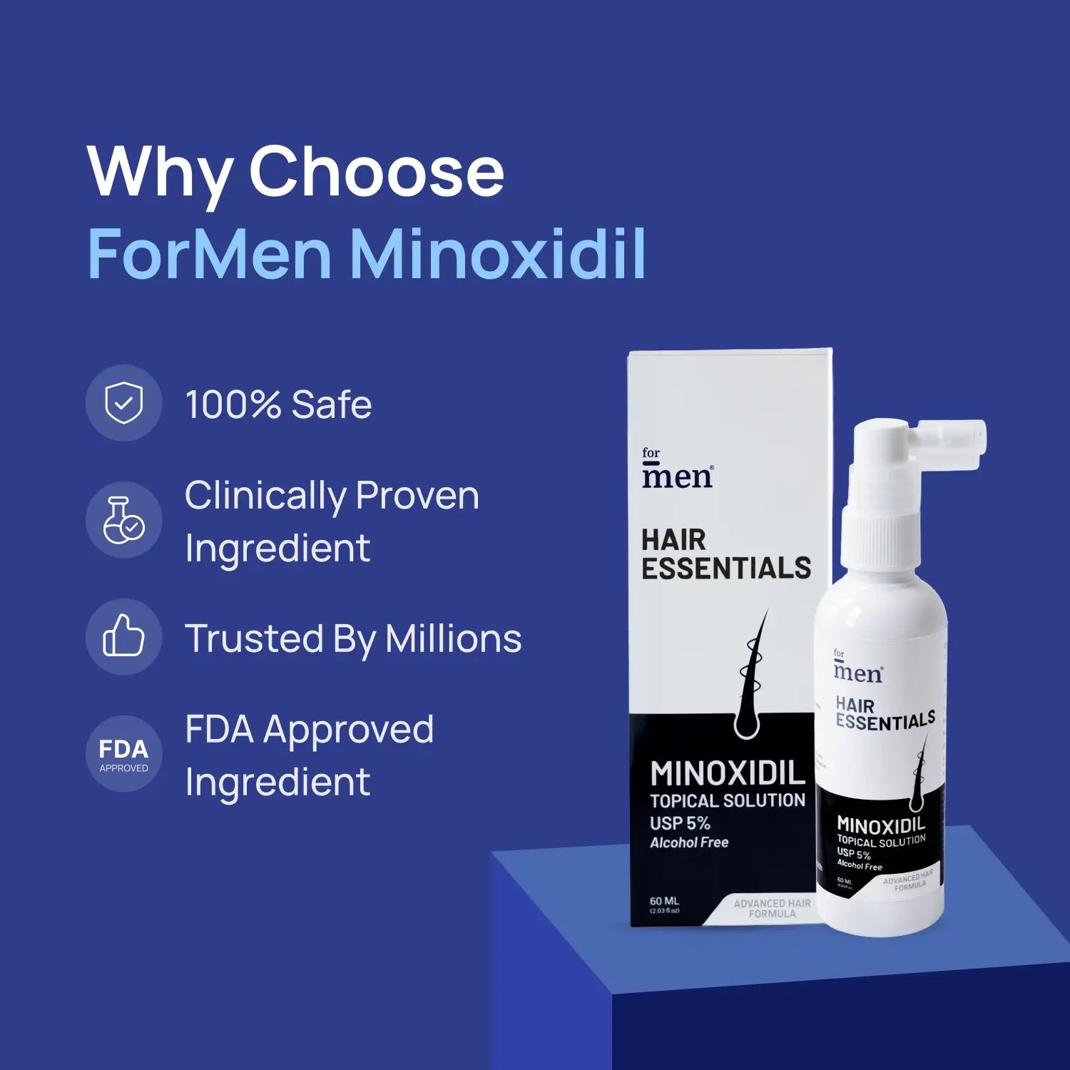 Minoxidil Topical Solution 5% – Clinically Proven Formula for Hair Regrowth (60ml)
