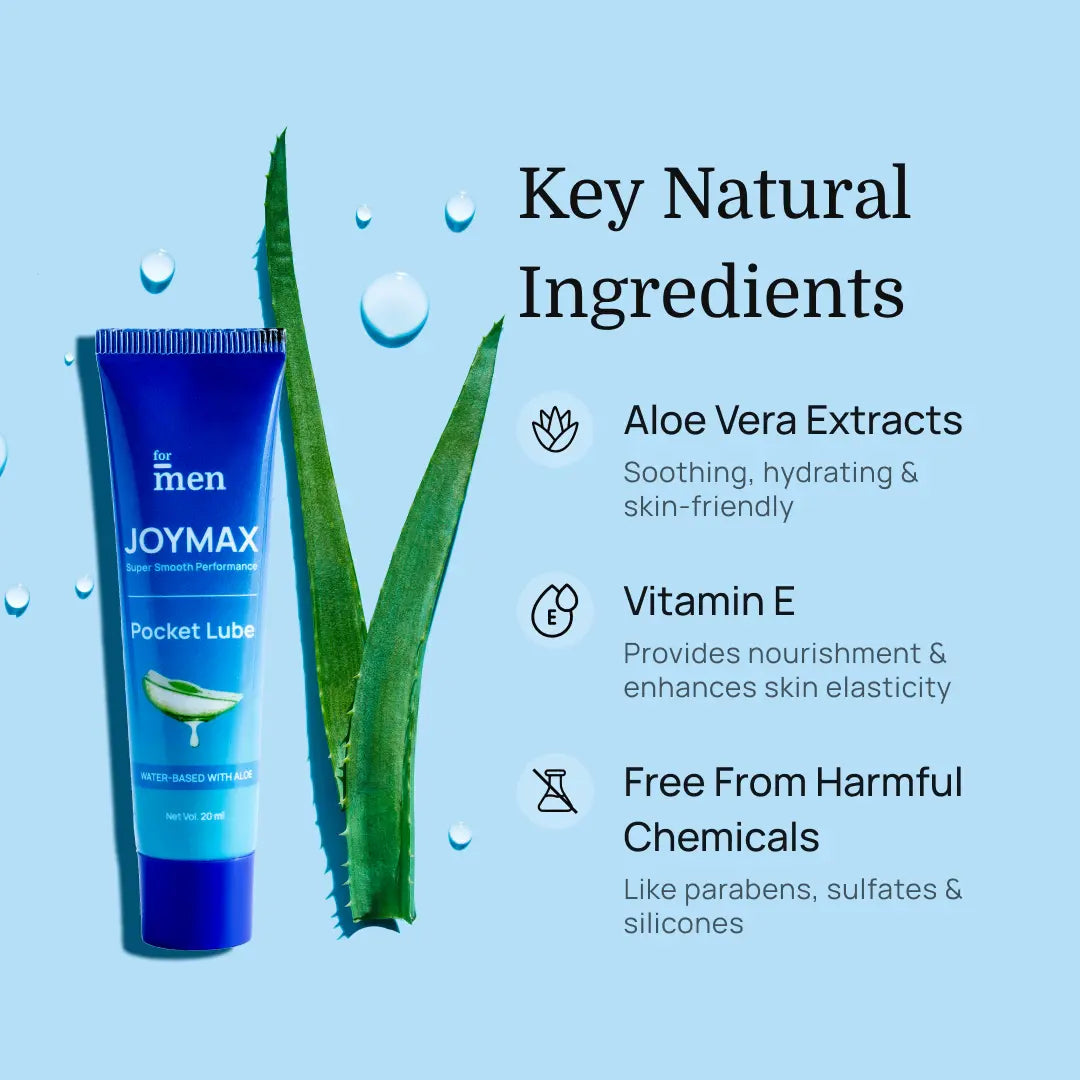 Pocket Natural Intimate Lube – Water-Based with Aloe Vera (20ml)