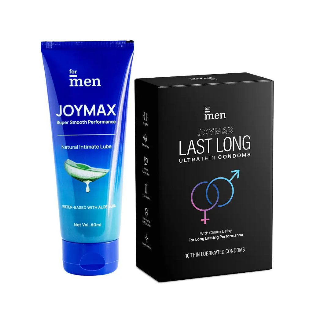 ForMen Real Feel Duo JoyMax Intimate Lube and Last Long Ultra Thin Condoms   ForMen Health