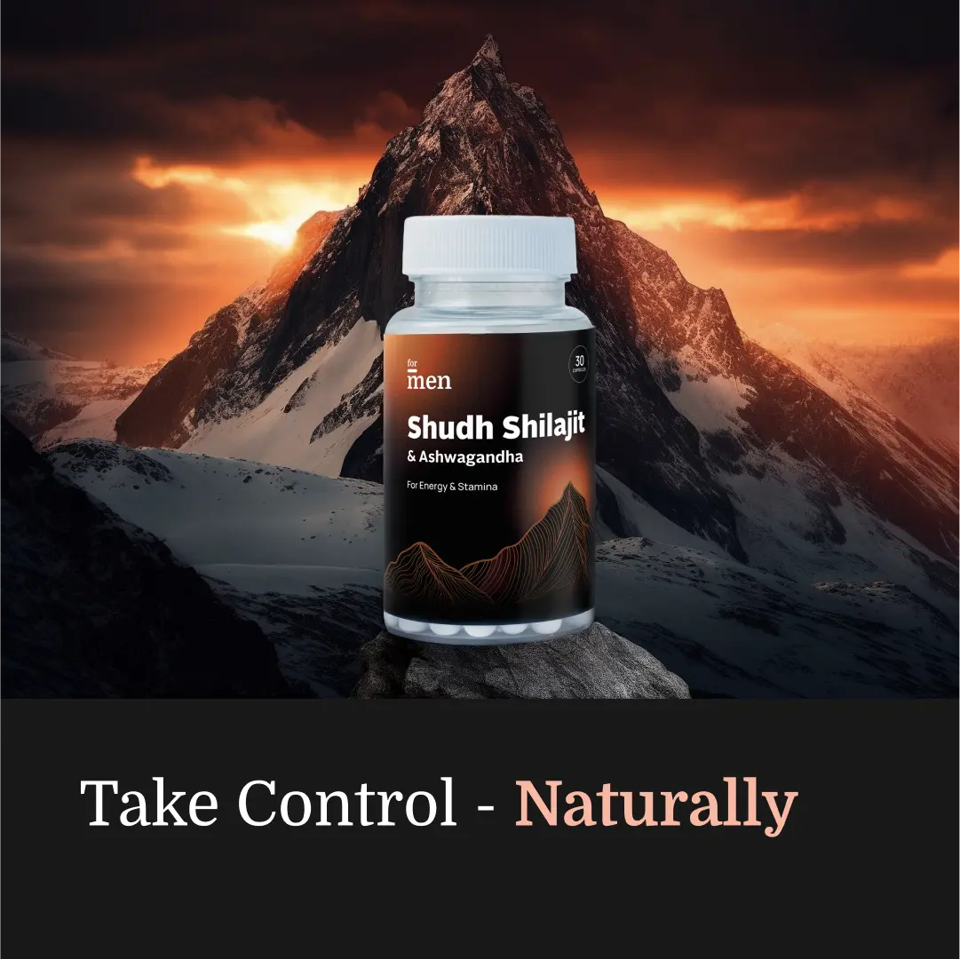 Shudh Himalayan Shilajit & Ashwagandha – Vitality, Mood & Energy Capsules for Men
