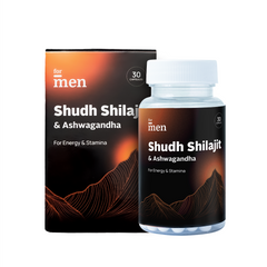 Shudh Himalayan Shilajit & Ashwagandha – Vitality, Mood & Energy Capsules for Men