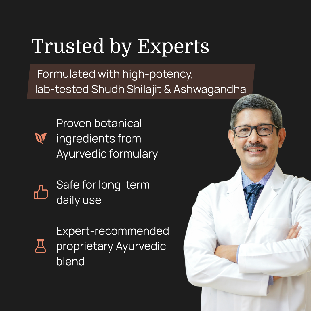 Shudh Himalayan Shilajit & Ashwagandha – Vitality, Mood & Performance Capsules for Men