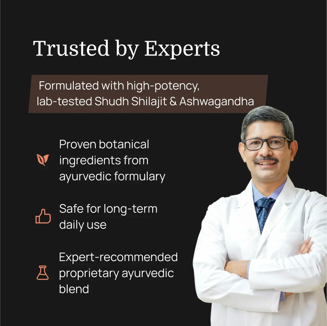 Shudh Himalayan Shilajit & Ashwagandha – Vitality, Mood & Energy Capsules for Men