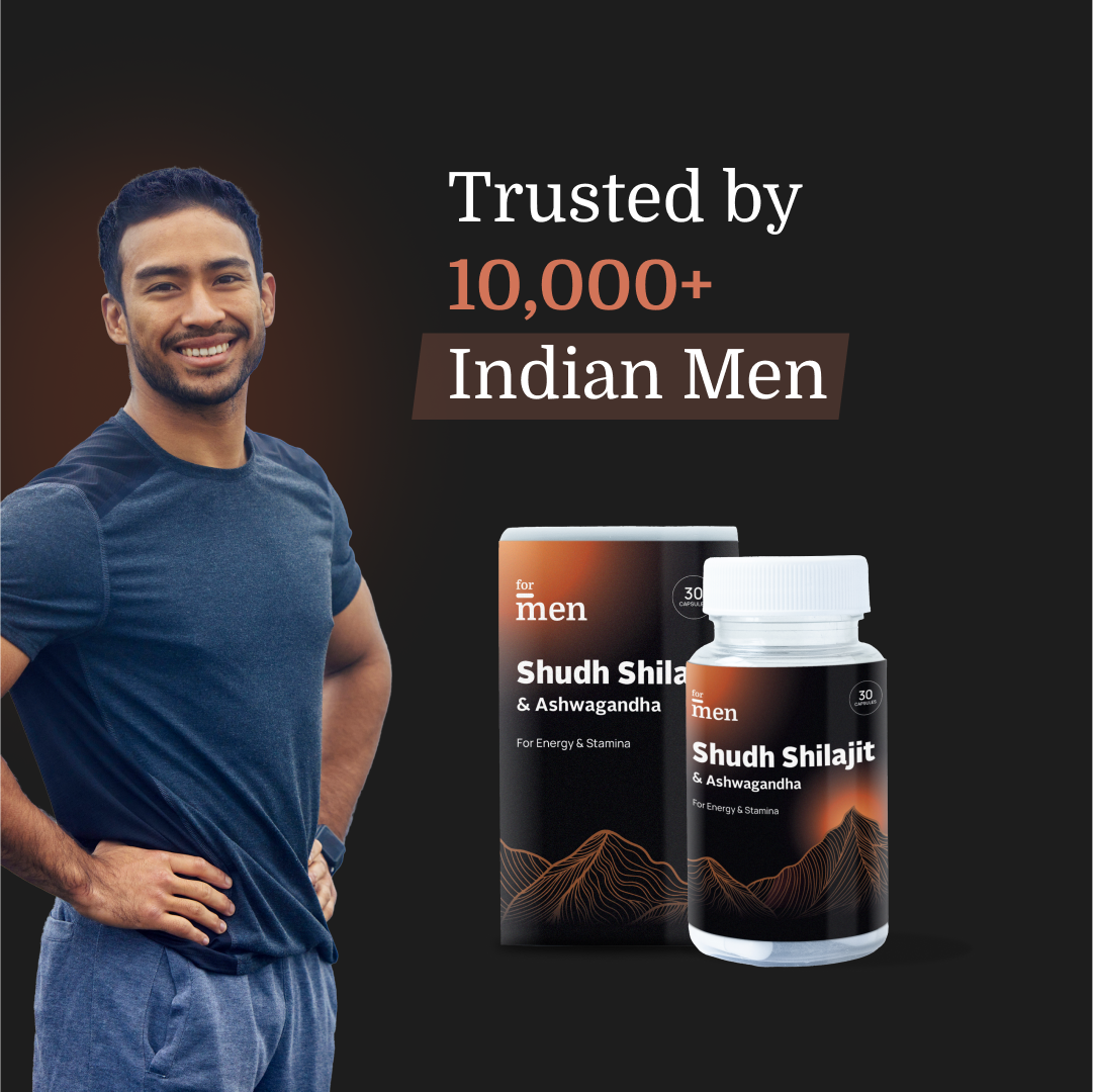 Shudh Himalayan Shilajit & Ashwagandha – Vitality, Mood & Performance Capsules for Men