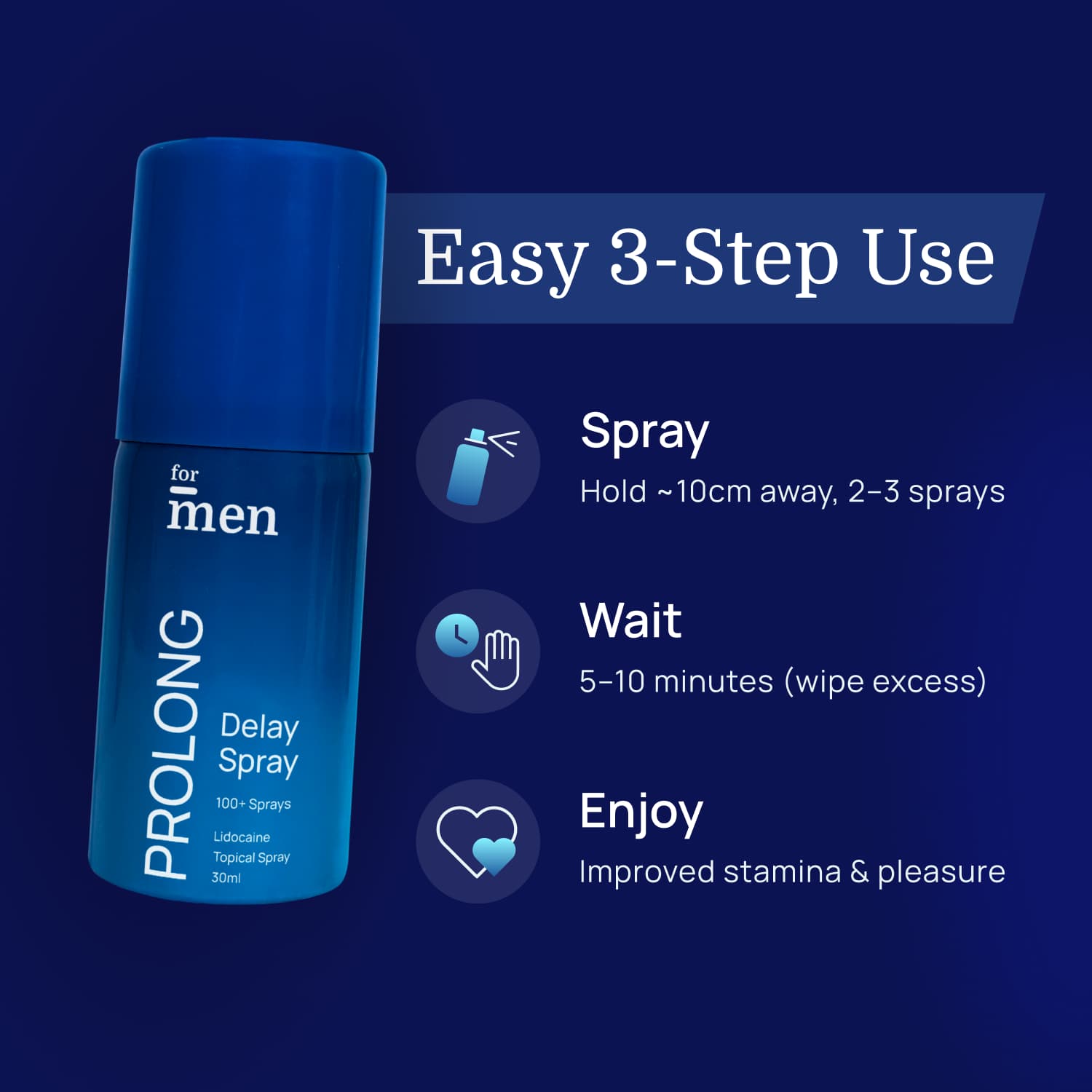Prolong Delay Spray for Men – Long Lasting Performance Spray (30 ml)