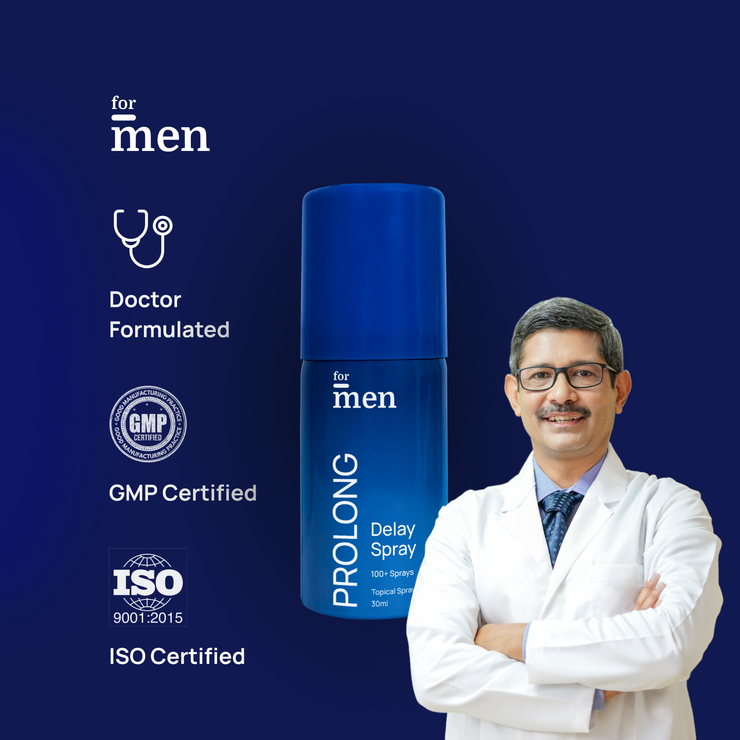 Prolong Delay Spray for Men – Helps Improve Control & Timing – Formen Health