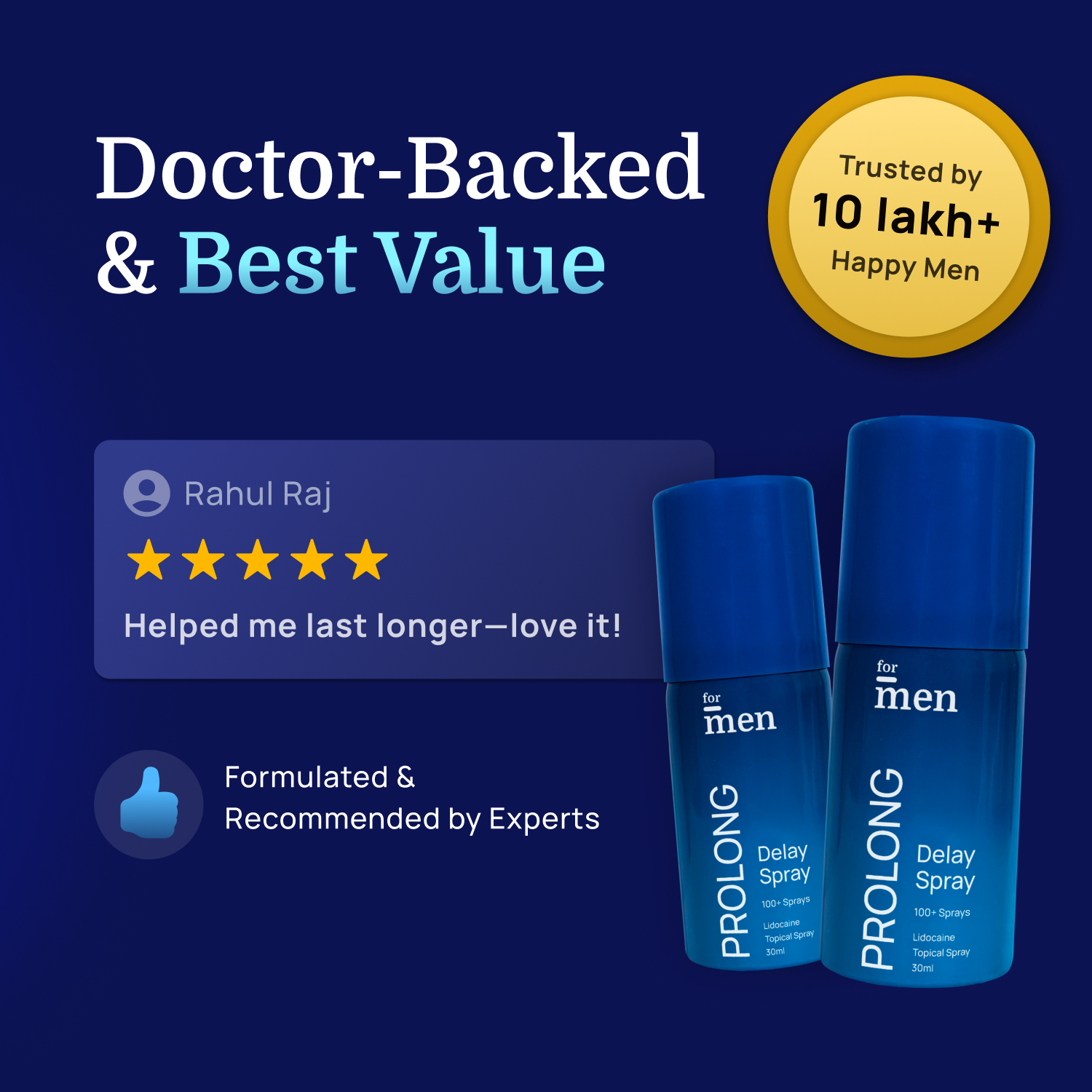 Prolong Delay Spray for Men – Helps Improve Control & Timing – Formen ...