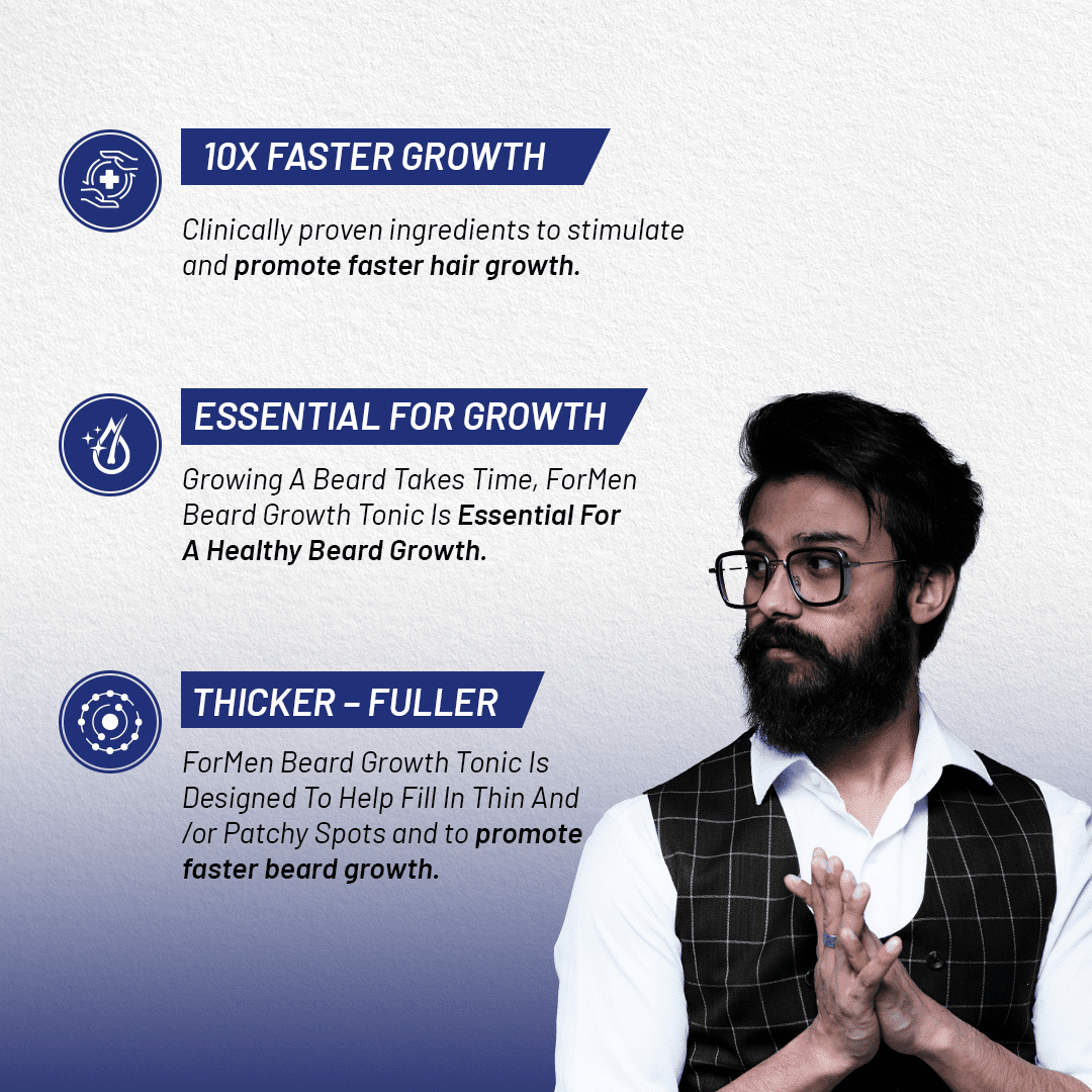 Beard Growth Tonic with 5% Minoxidil & 2% Burgeon Up