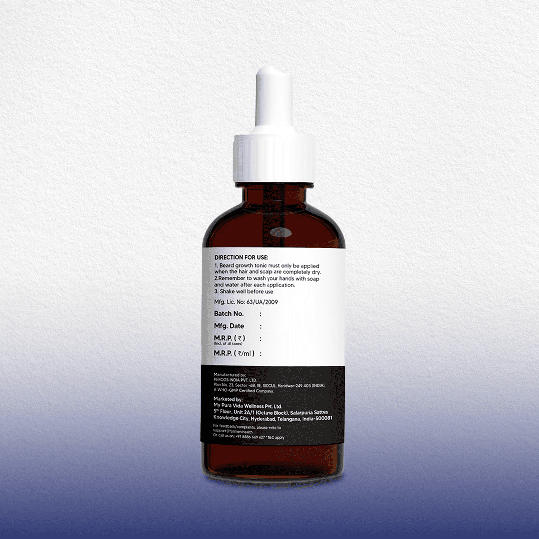 Beard Growth Tonic with 5% Minoxidil & 2% Burgeon Up